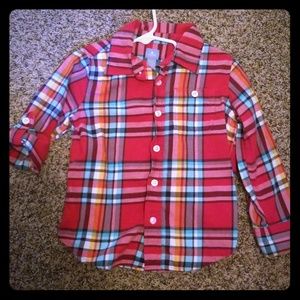 Gap button down plaid shirt